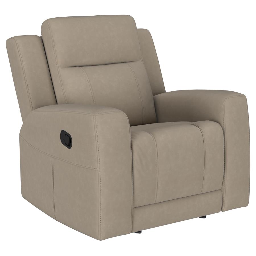 Brentwood 3-piece Upholstered Reclining Sofa Set Taupe beige or black
