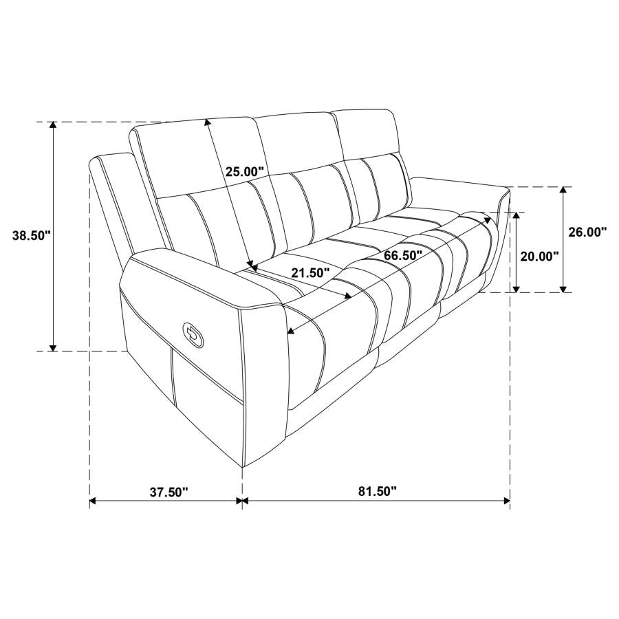 Brentwood 3-piece Upholstered Reclining Sofa Set Taupe beige or black