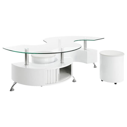 Buckley 3-piece Coffee Table and Stools Set High Gloss