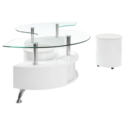 Buckley 3-piece Coffee Table and Stools Set High Gloss