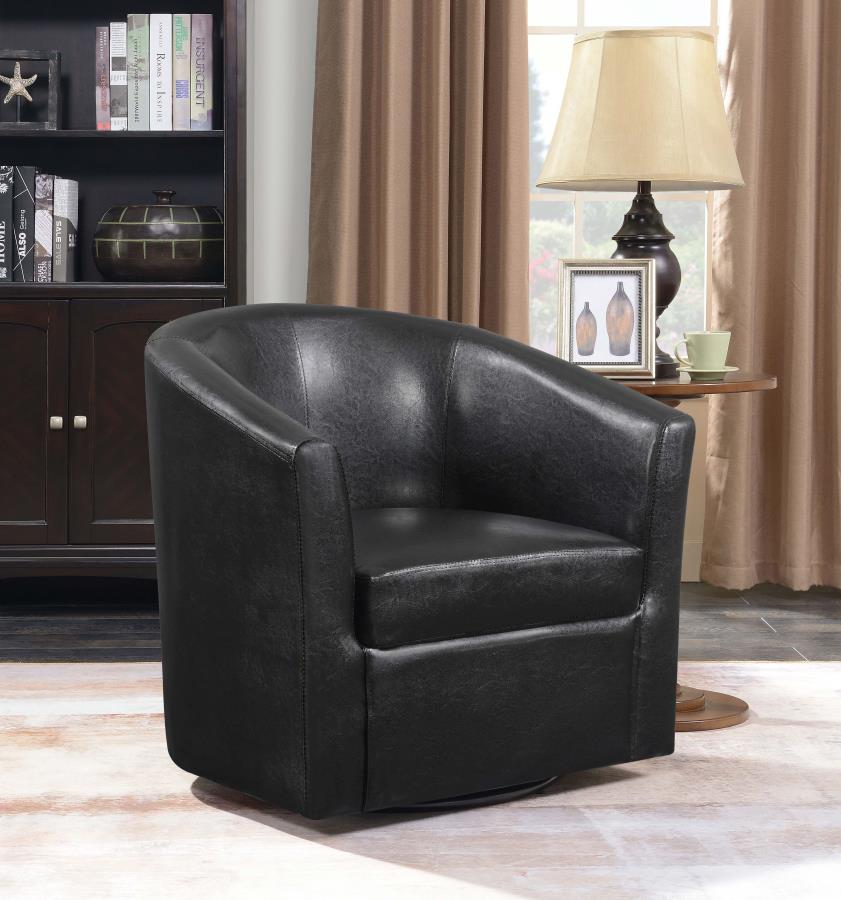 Turner Upholstered Barrel Back Swivel Chair