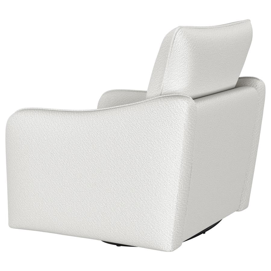 Madia Upholstered Sloped Arm Swivel Glider Chair Vanilla or  Charcoal