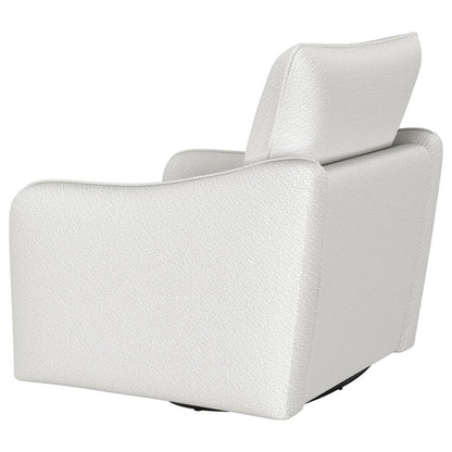 Madia Upholstered Sloped Arm Swivel Glider Chair Vanilla or  Charcoal