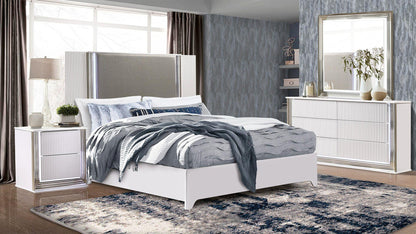 Aspen White Queen 4 PC Bedroom Set (mattress not included)