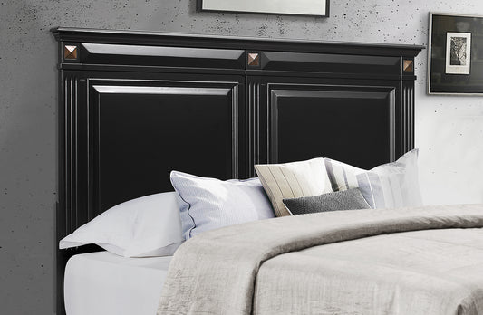 Carter Black Bed ( mattress not included)