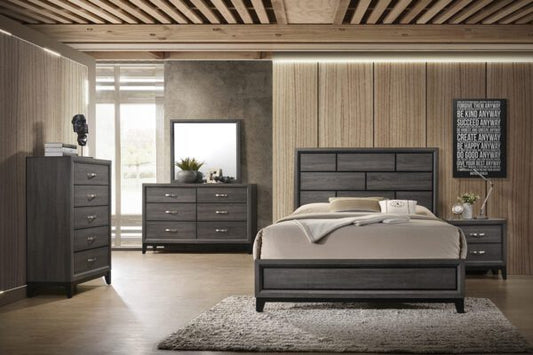 F9396Q Queen Bed Frame Grey ( ONLY BED) Mattress not included