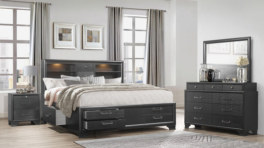 Jordyn Gray  4 PC Bedroom Set (mattress not included)