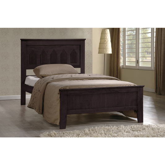 M7582-TWIN-CP SEBASTIAN- CAPPUCCINO Twin Platform Bed (Fully Slated)