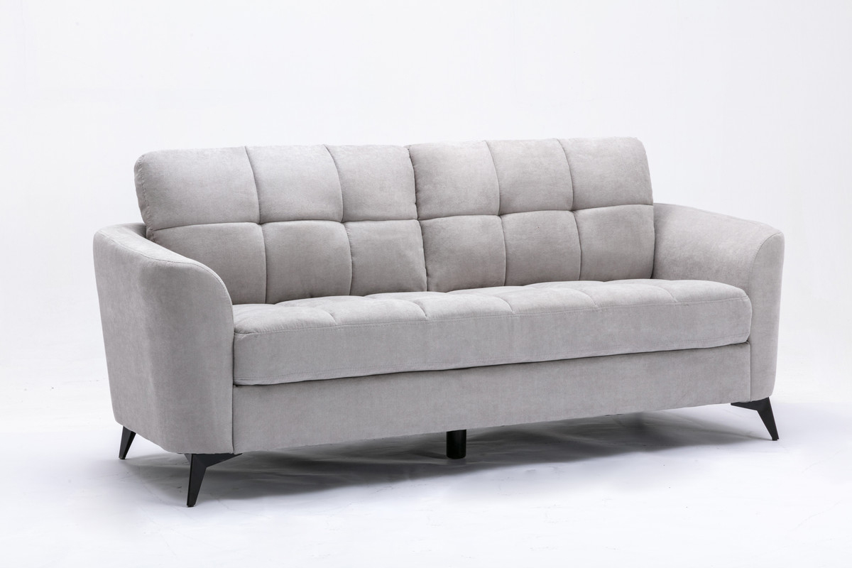 89727LG-SL Pieo Gray Woven Fabric Sofa Loveseat