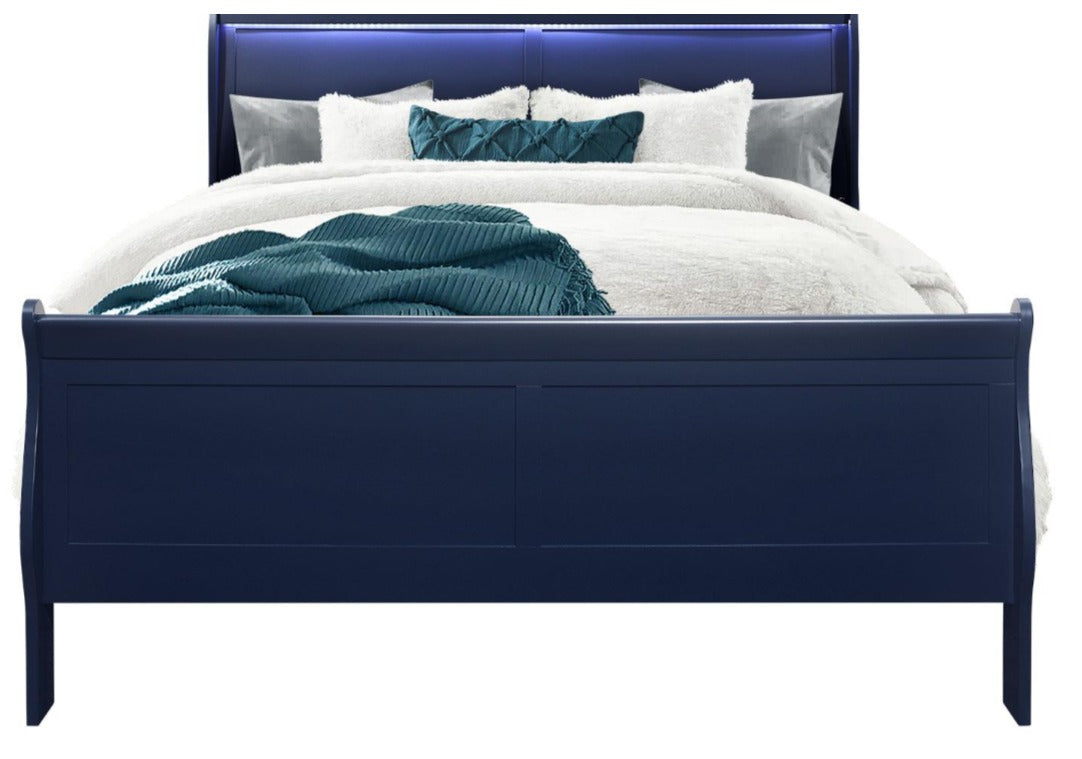 Charlie 4 PC Bedroom Set White or Blue (mattress and Chest not included)