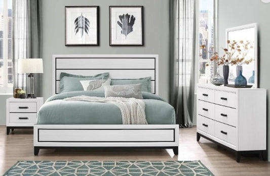 Kate White  4 PC Bedroom Set (mattress not included)