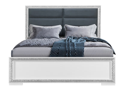 Andros Silver  Bed (mattress not included)