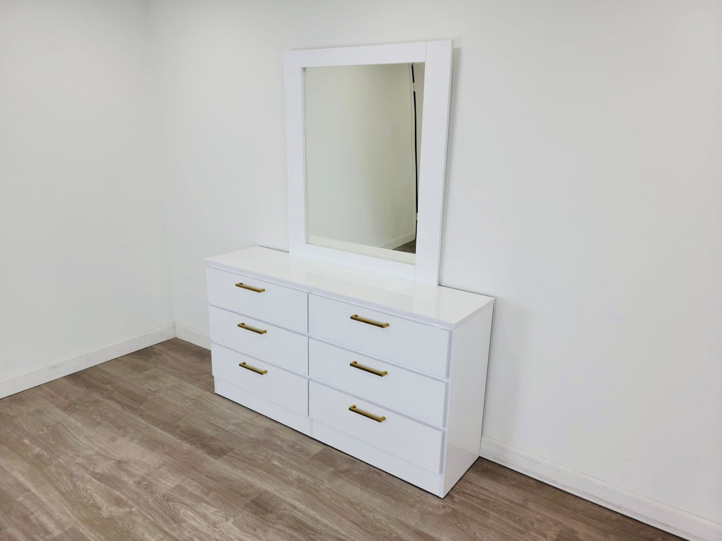 Dresser White Glossy Gold – Magic Mattress and Furniture Dresser White Glossy Gold – Magic Mattress and Furniture