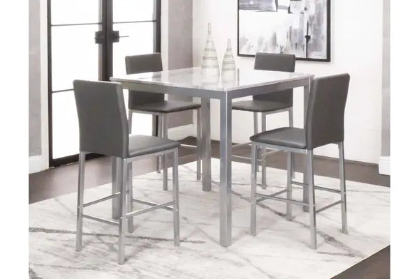 Pub Brynn Grey dining set 5pcs