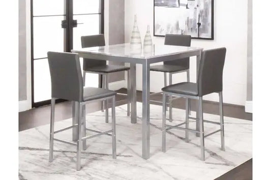 Pub Brynn Grey dining set 5pcs